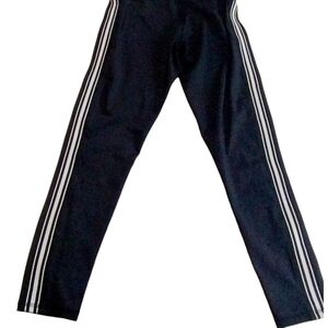 Marika Joanne Side Strap Track Athletic Leggings Black Size US L• Pre-owned •‎